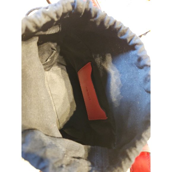 BNWOT Topshop Red Drawstring Bucket Bag, w.Handle + Strap, Immaculate Condition - Picture 13 of 16